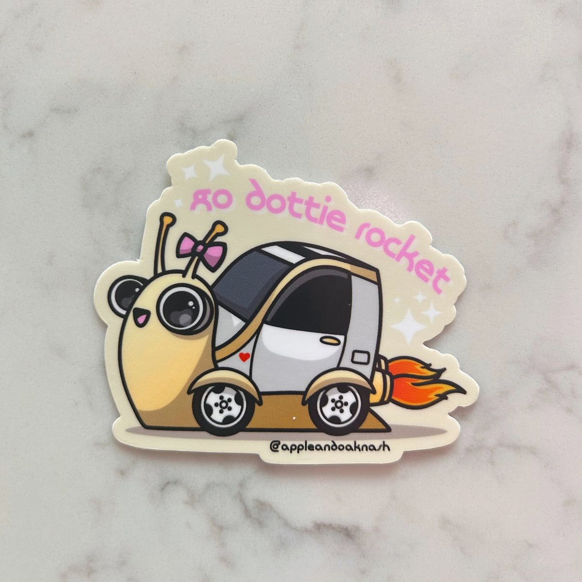 go dottie rocket {snail} sticker