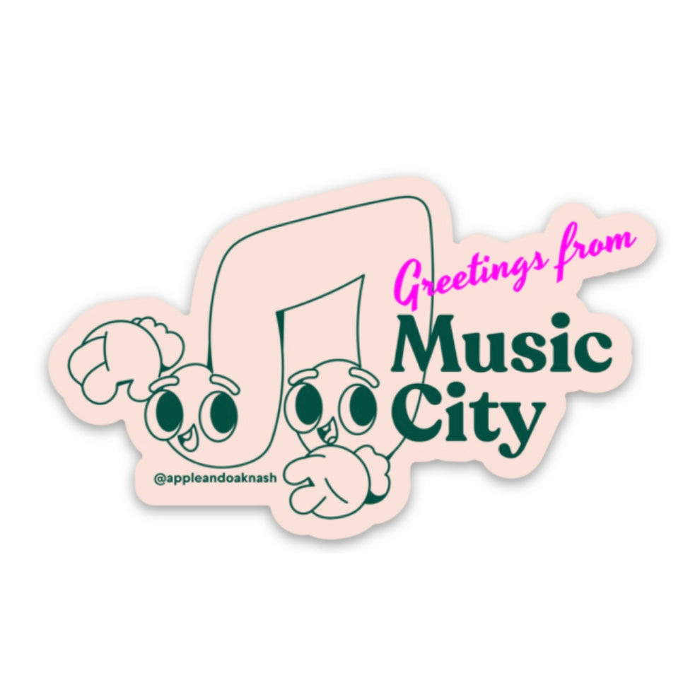greetings from music city sticker