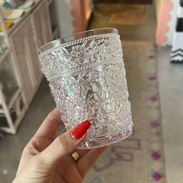 clear paisley {acrylic} cup