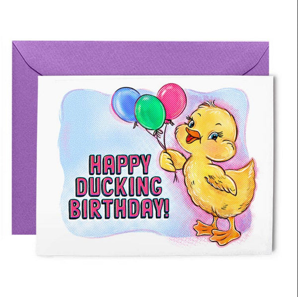 happy ducking birthday card