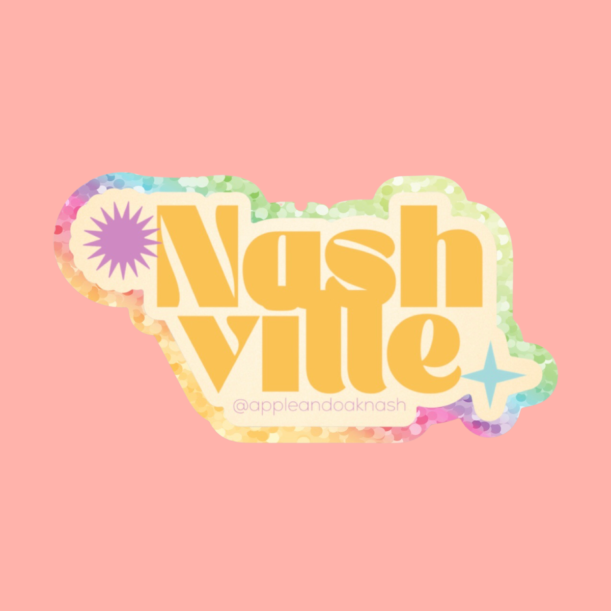 retro nashville sticker