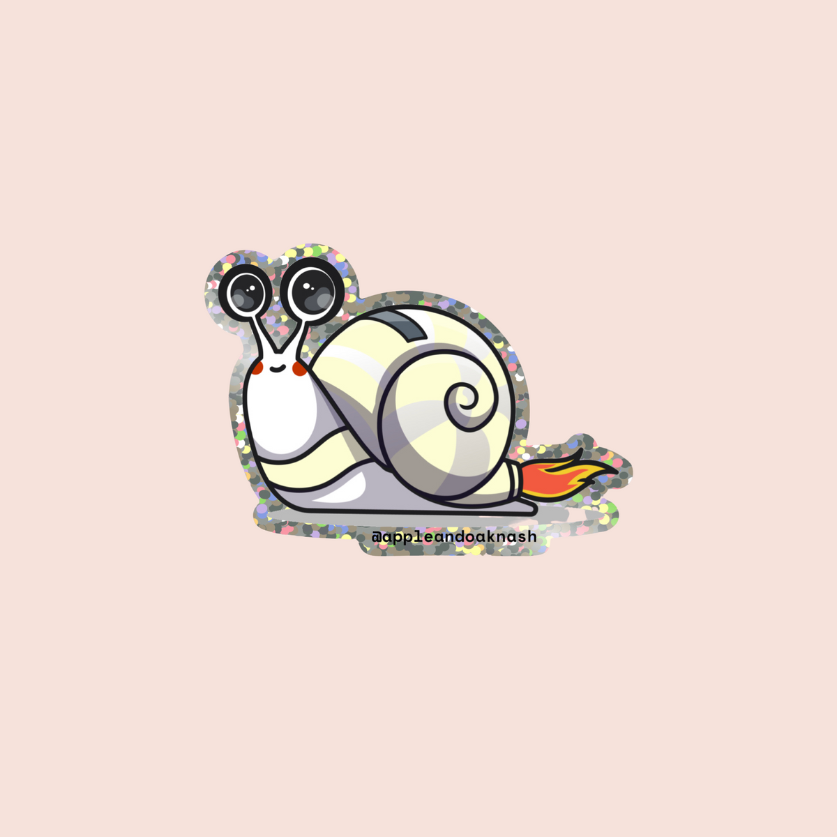 glitter snail {dottie rocket} sticker
