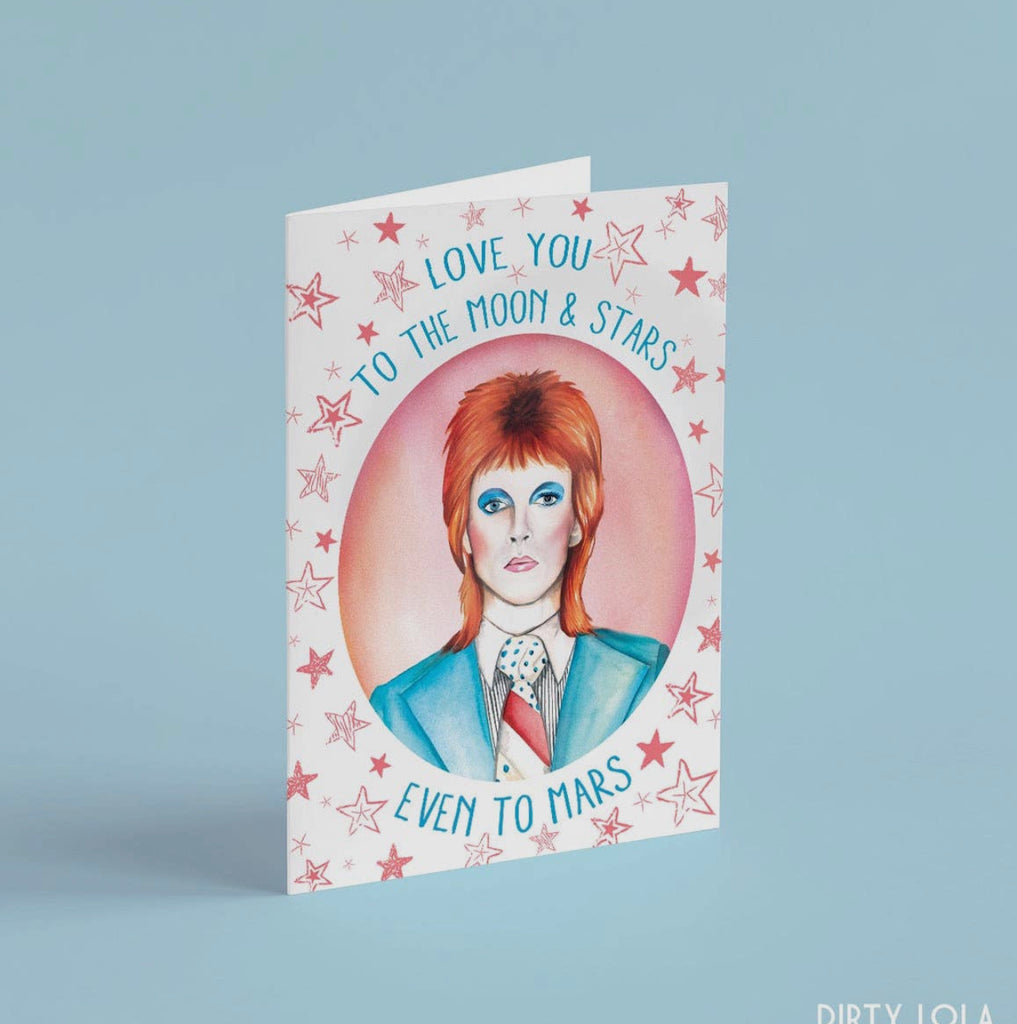 love you to the moon & stars even to mars card