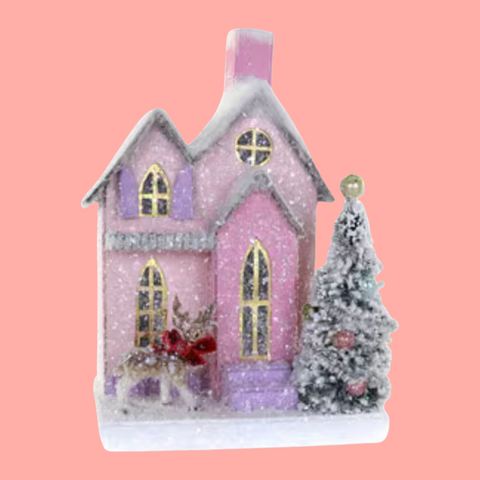 frosted pink cottage holiday house