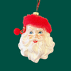 santa w/ plaid hat ornament