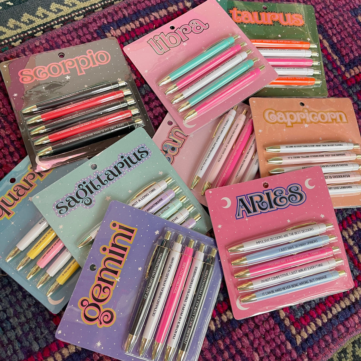 astrology zodiac pen sets