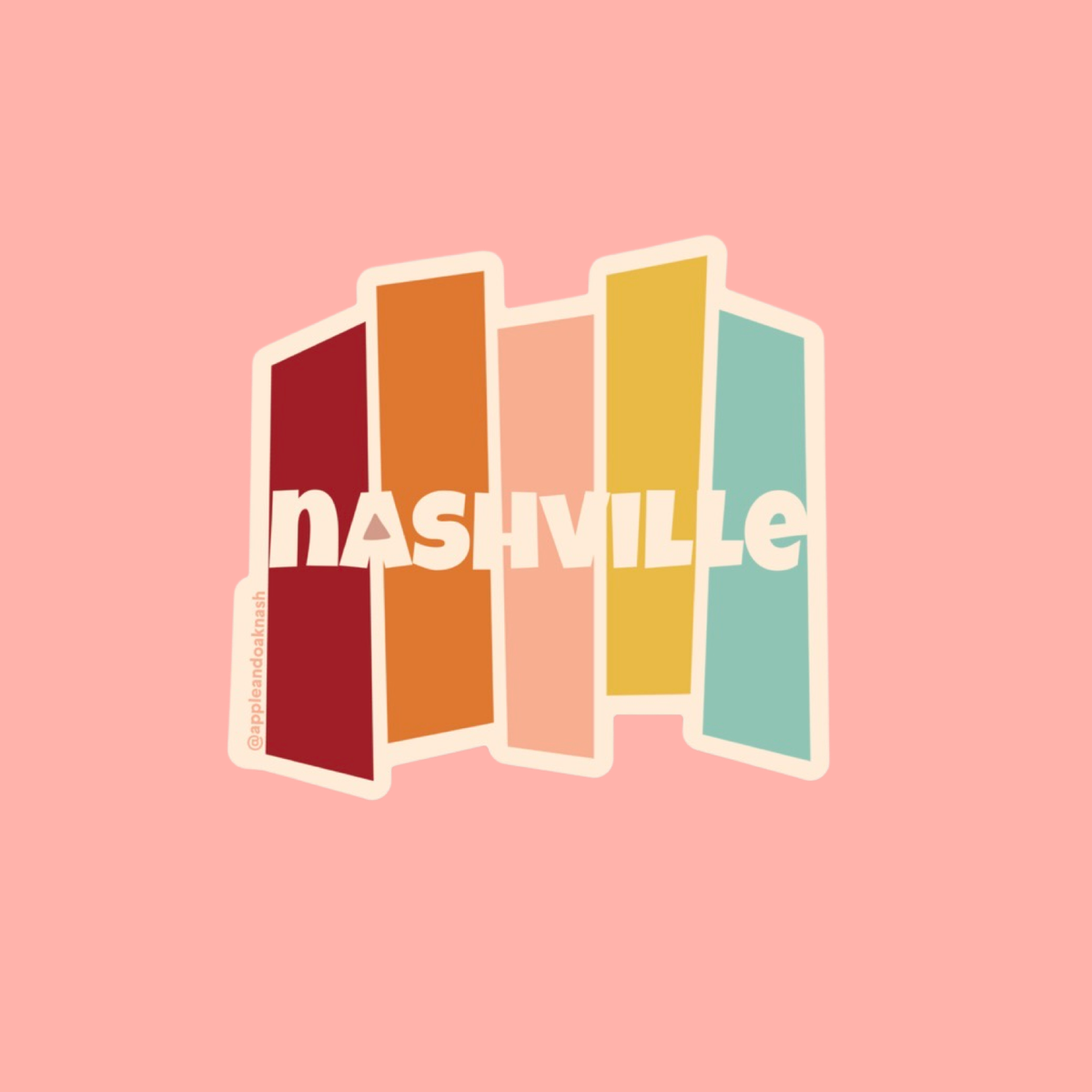 mid century nashville sticker