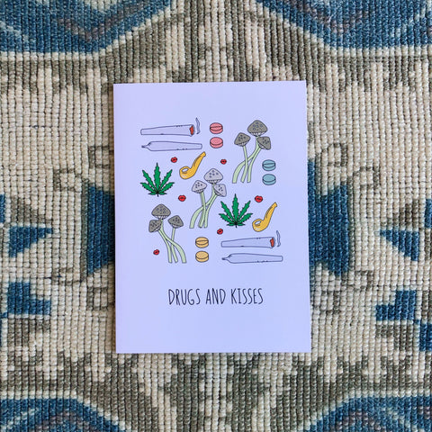 drugs & kisses card