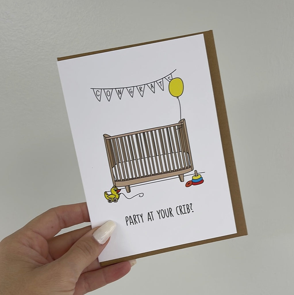 party at your crib? card
