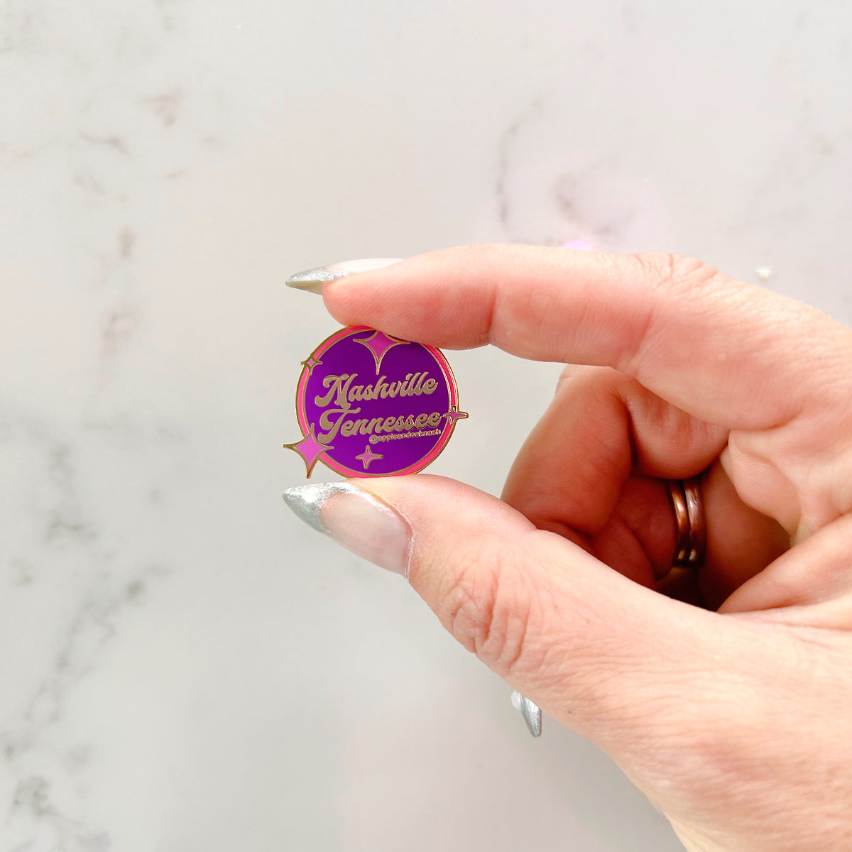 nashville disco pin {metal}