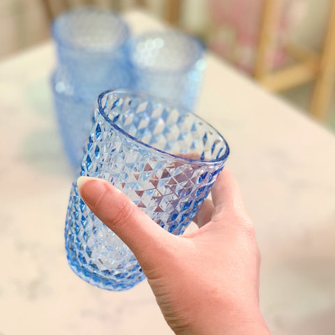 blue diamond cut {acrylic} cup
