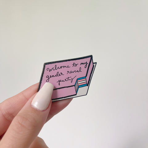 welcome to my gender reveal party pin
