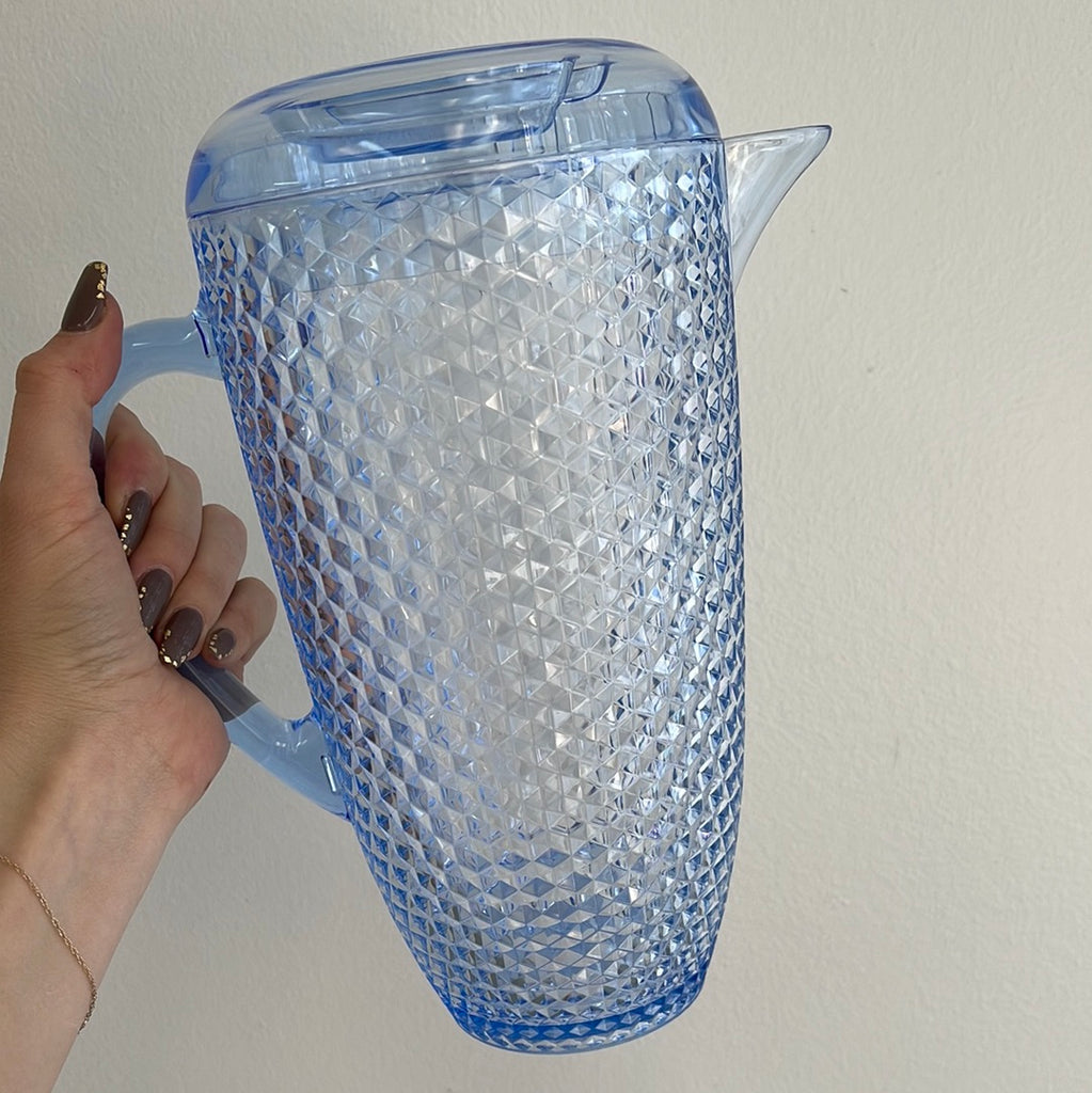 blue diamond cut {acrylic} pitcher