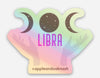 libra holographic hands sticker