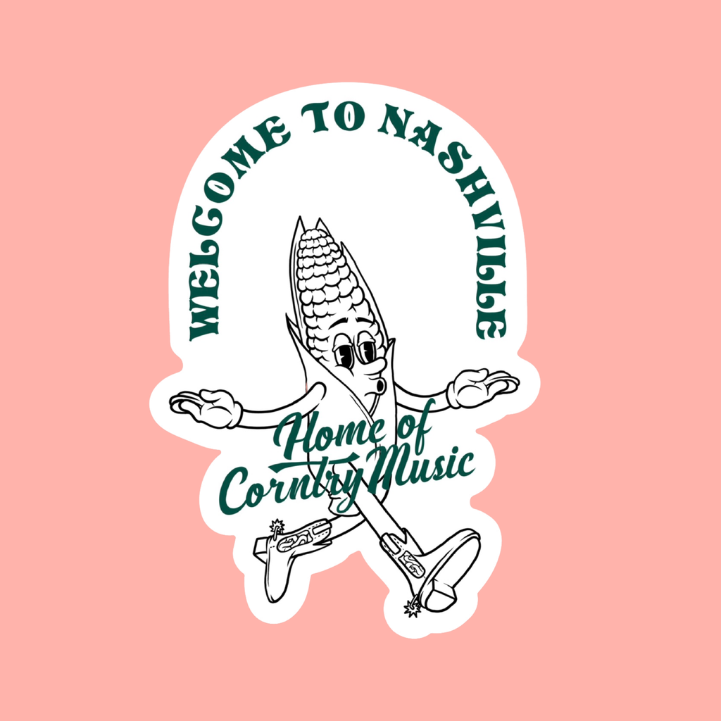 home of corntry music sticker