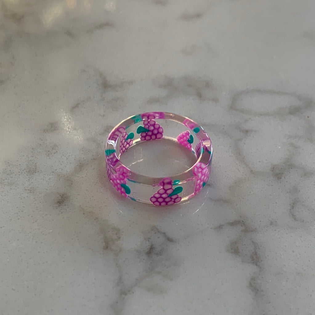 acrylic grape ring