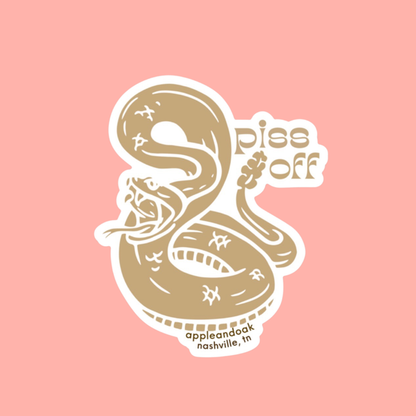piss off sticker – Apple & Oak
