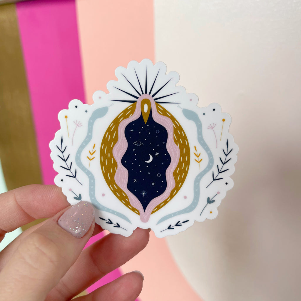 cosmic vagina sticker