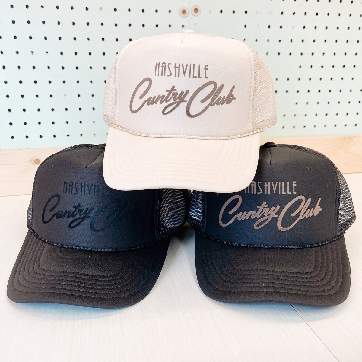 nashville cuntry club trucker hat