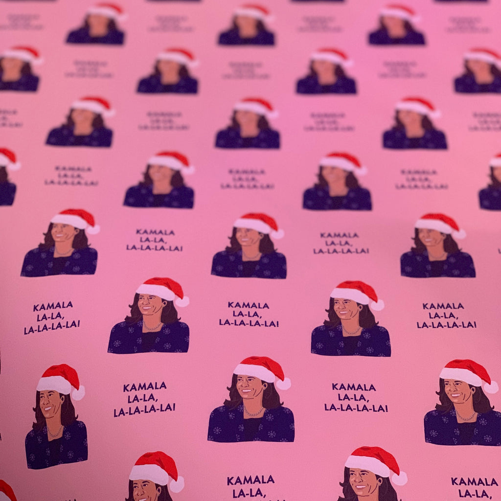 kamala la-la-la-la-la-la wrapping paper