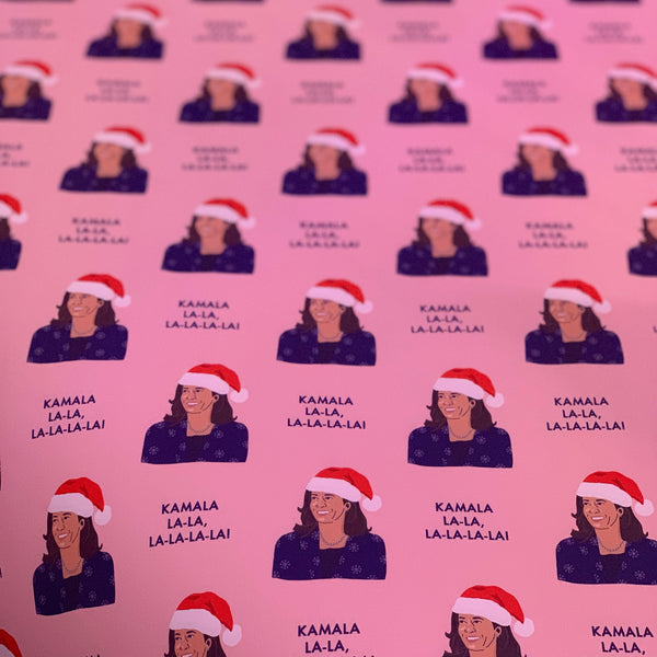 kamala la-la-la-la-la-la wrapping paper