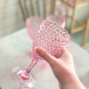 pink diamond cut {acrylic} wine glass