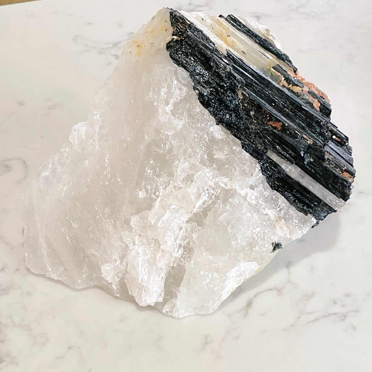tourmaline on quartz matrix - Apple & Oak