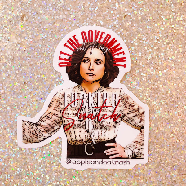 get the government out of my snatch sticker