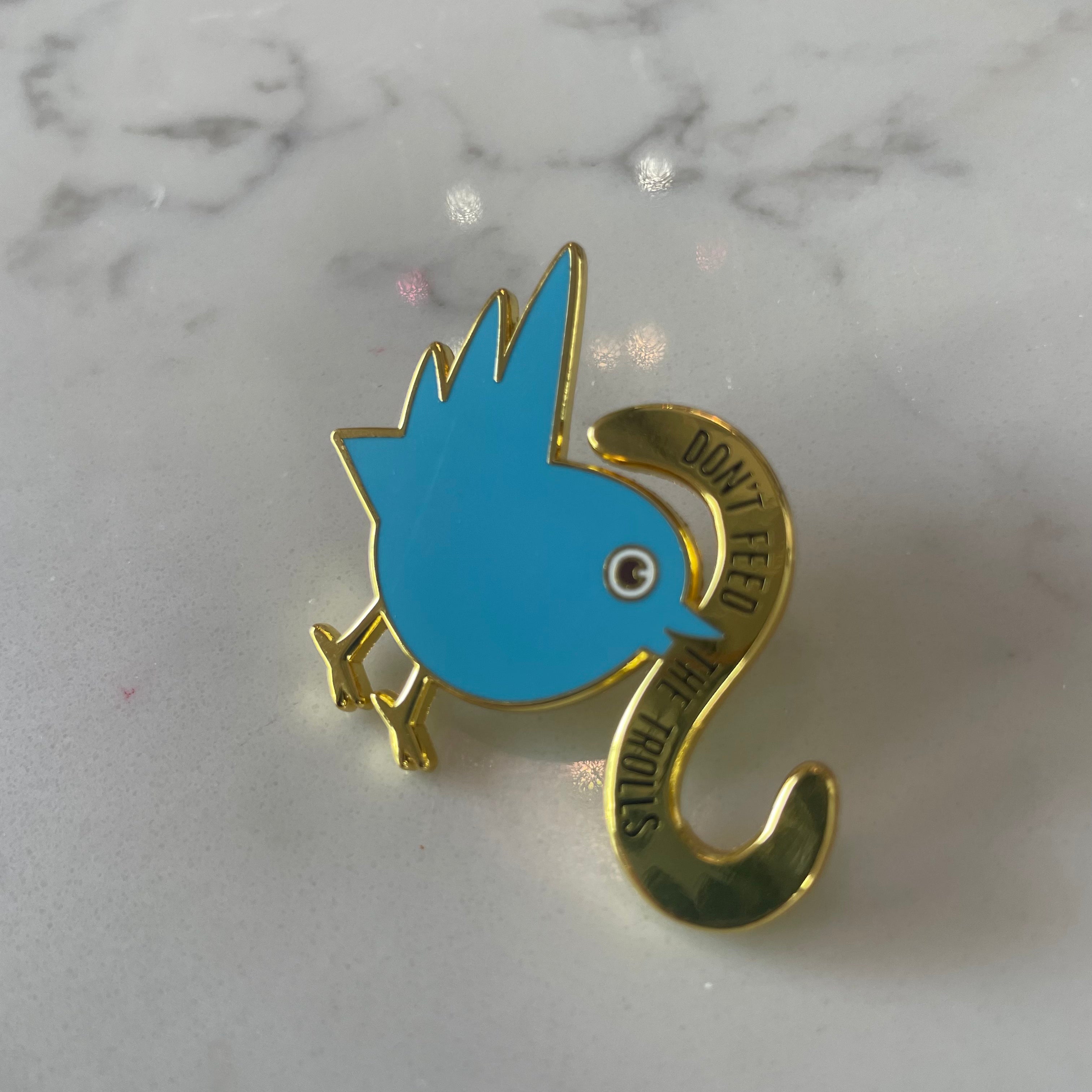 don’t feed the trolls pin
