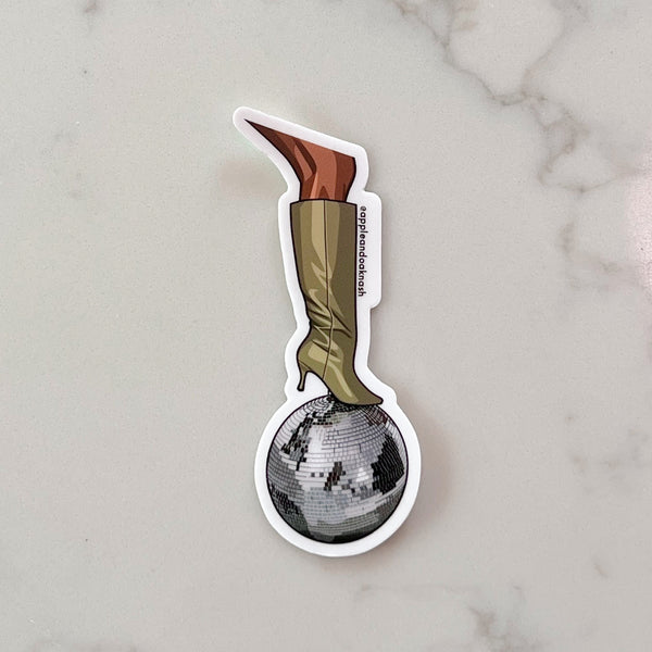 disco boot sticker