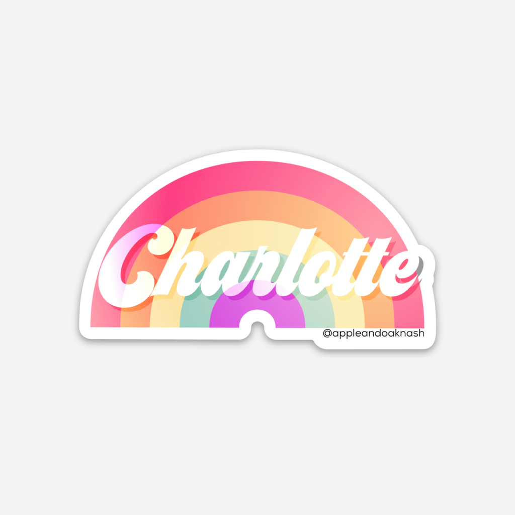 charlotte rainbow sticker