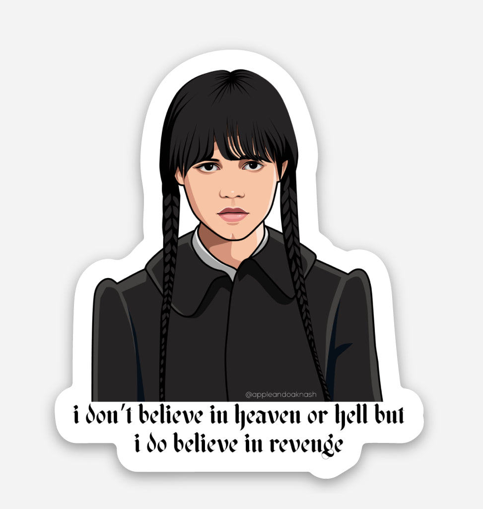 wednesday revenge sticker