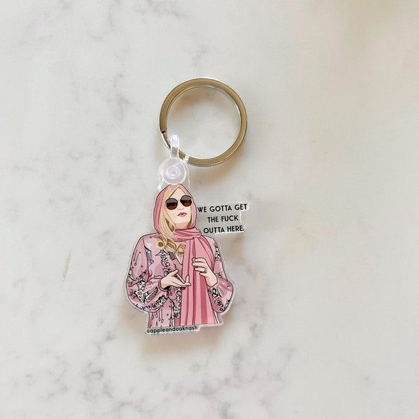 tanya get the f outta here key chain