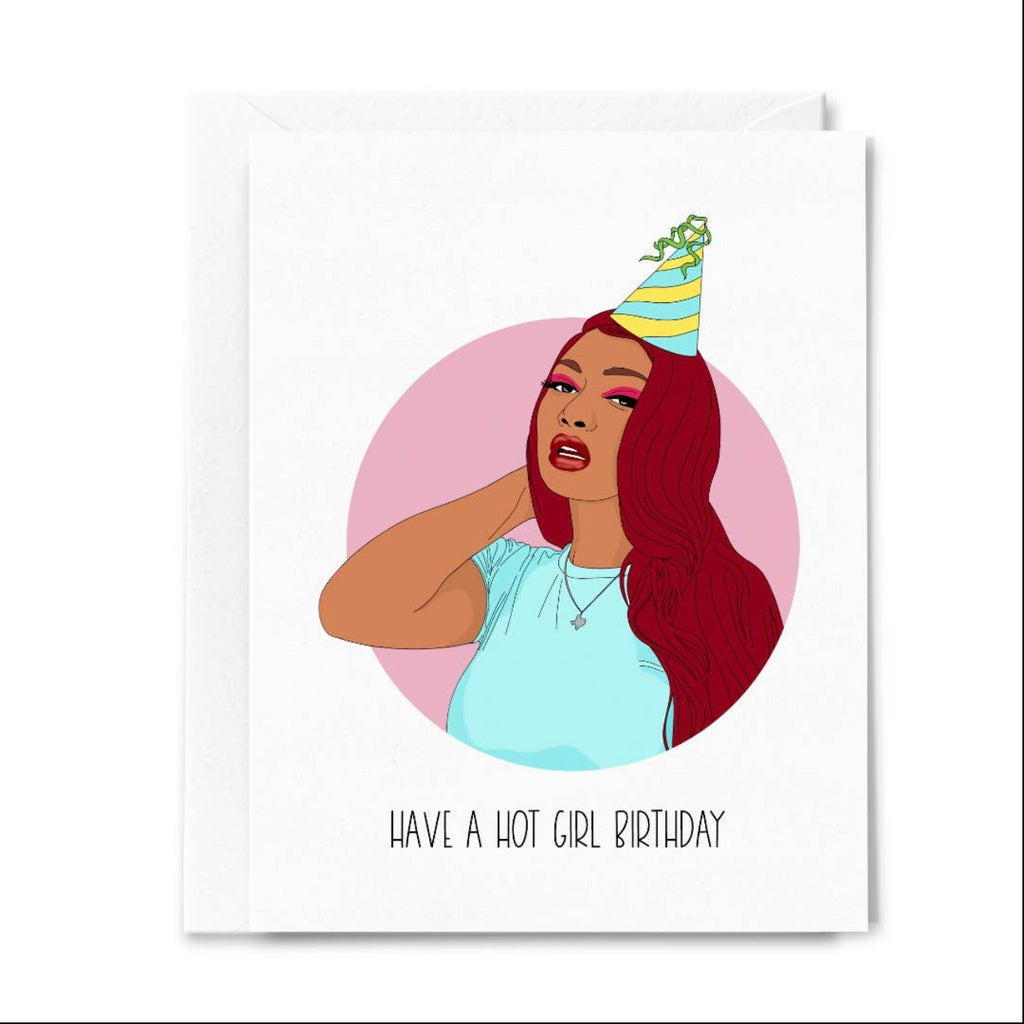 have a hot girl birthday card