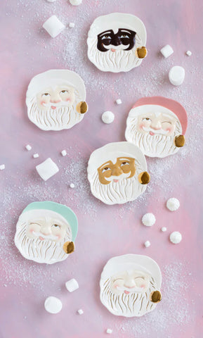 santa cookie plate