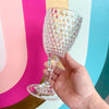 clear diamond cut {acrylic} wine glass - Apple & Oak