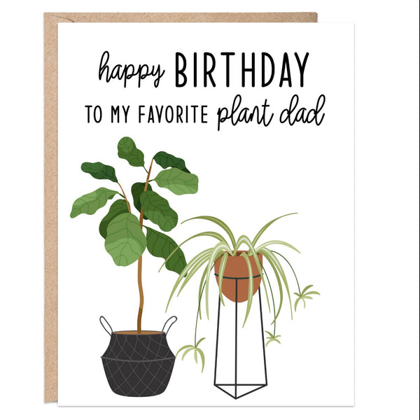 happy birthday to my favorite plant dad card