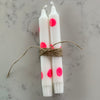 candle sticks polka dot {hand painted}