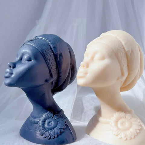 african princess bust candle