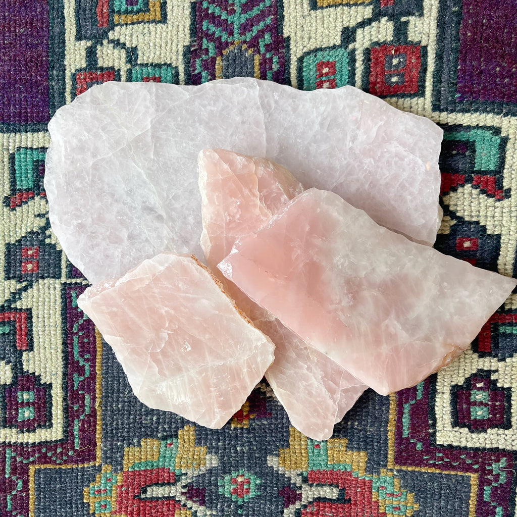 rose quartz slice