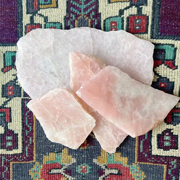 rose quartz slice