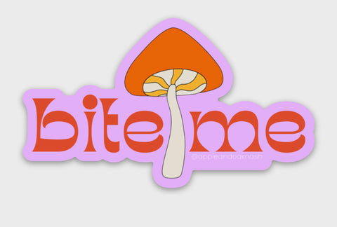 bite me sticker