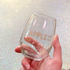apple & oak wine glass