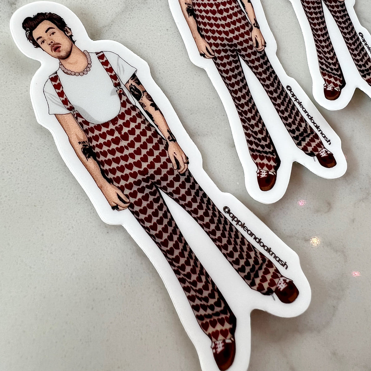 heart overalls harry sticker